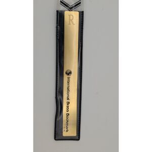 Vintage International Brass Bookmark Co. Inc. Monogram “R” Brass Bookmark case
